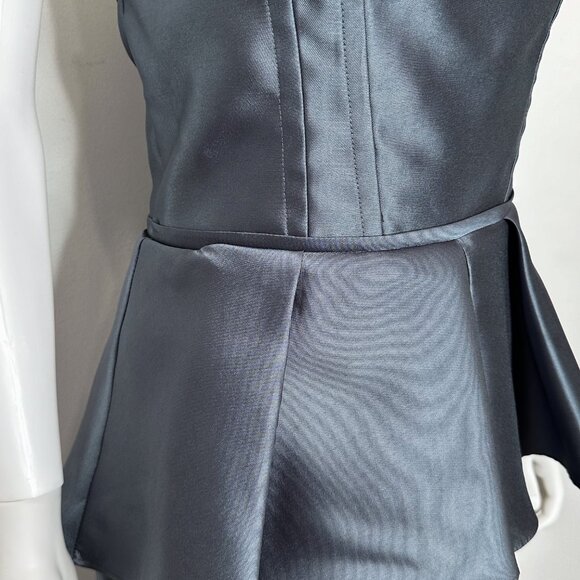 Alvina Valenta Maids Strapless Mikado Trumpet Gown Dress with Peplum Detail 9265 - Picture 6 of 16